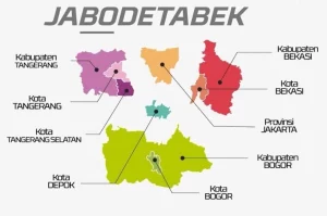 Peta wilayah Jabodetabek